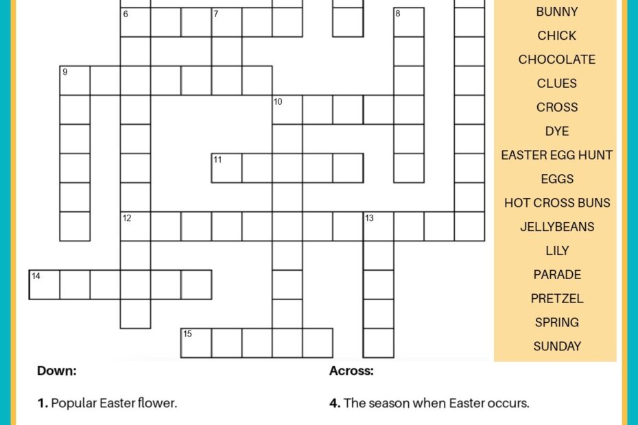 Free Easter Crossword Puzzle Printable 2 Versions U0026 Answer Key