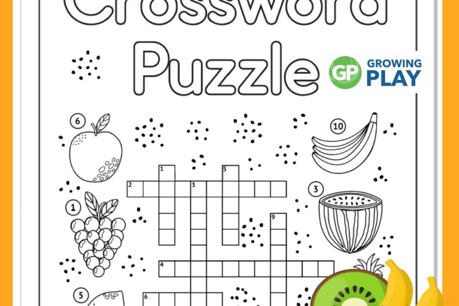 Free Printable Crossword Puzzles For Kids Growing Play Worksheets Library