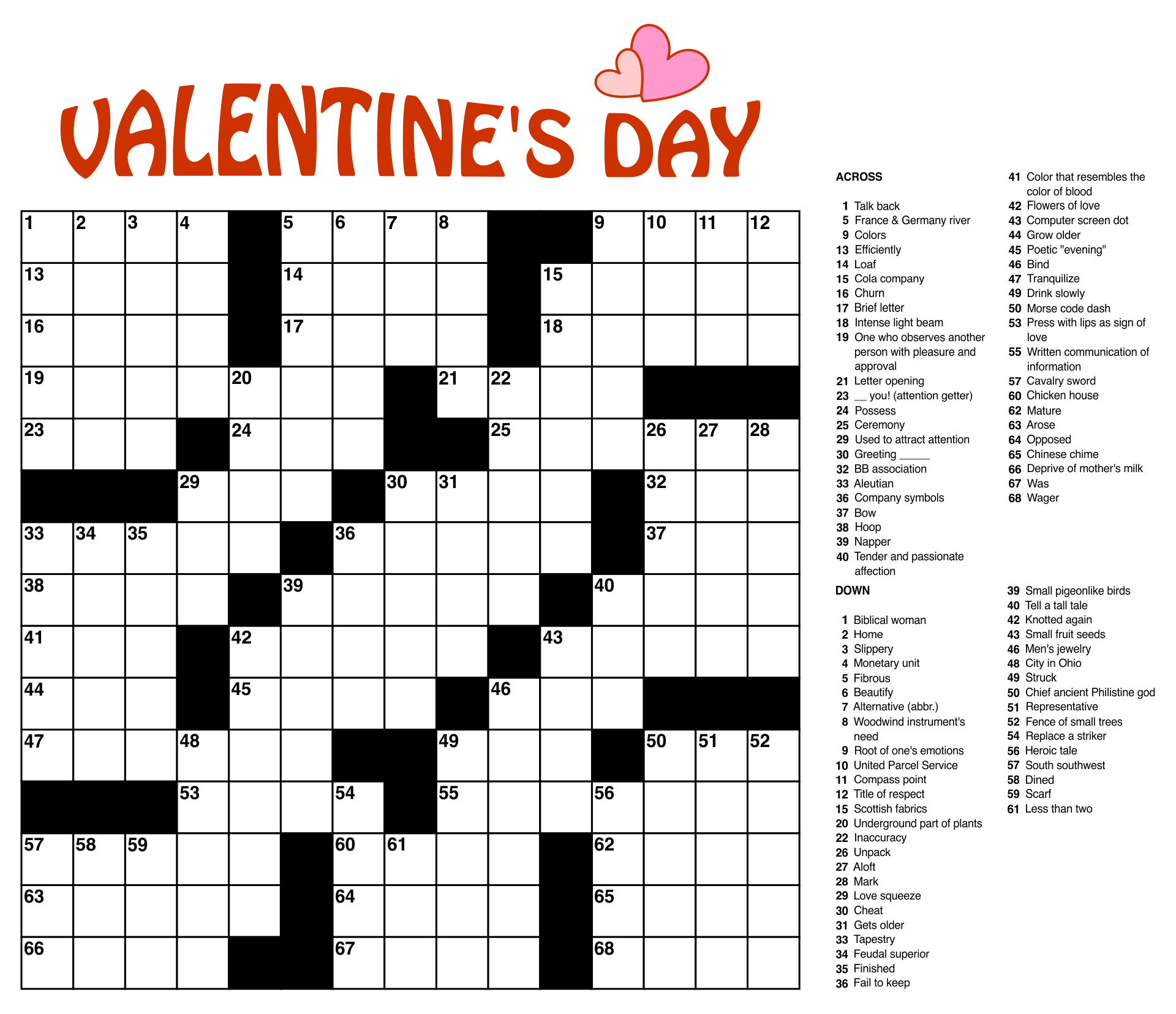Free Printable Crossword Puzzles For Seniors DailyCaring 
