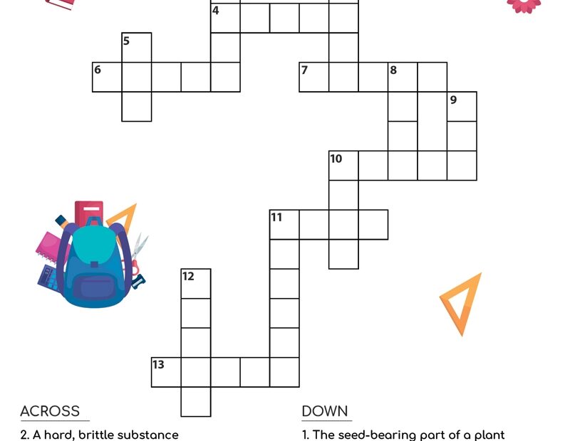 Free Printable Easy Crossword Puzzles Worksheets Library