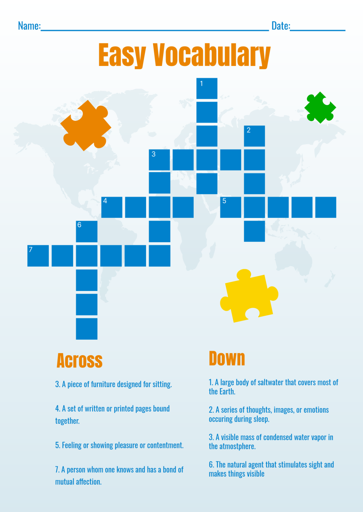 Free Printable Mini Crossword Puzzle Template To Edit Online