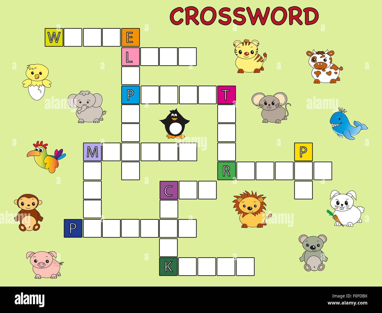 Game For Children Crossword Stock Photo Alamy