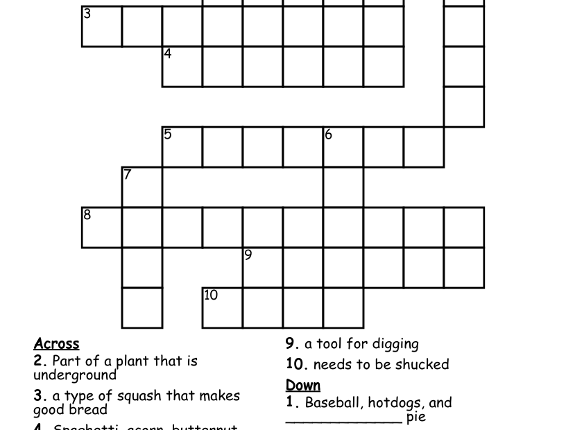 GARDENING CROSSWORD PUZZLE WordMint