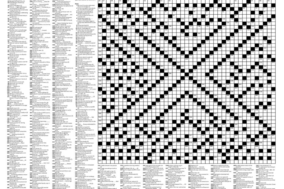 Giant Crossword Barbed Holiday Carols And A Lot Of Good Stories As The Year Closes Out Letter From The Editor Cleveland