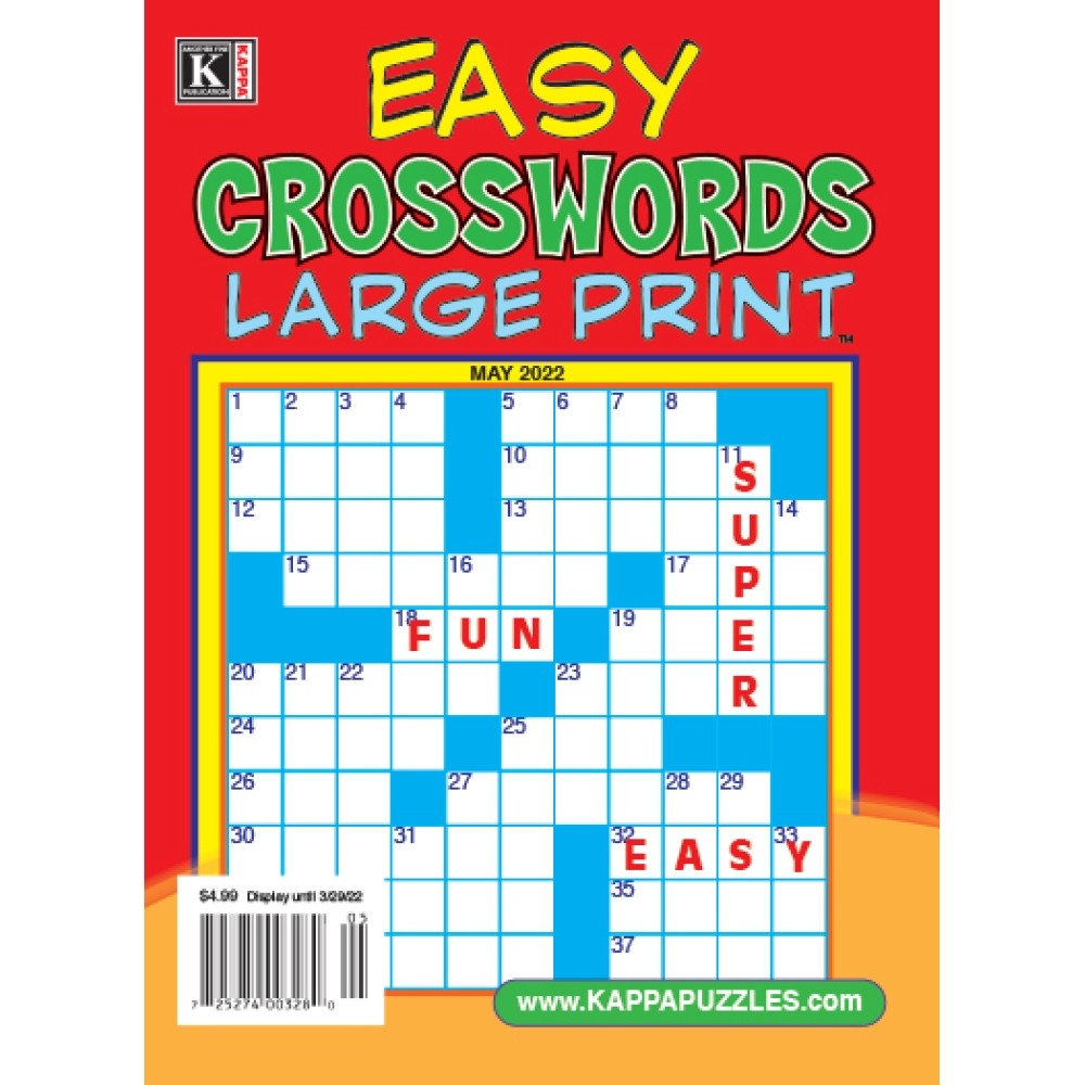 Give A Gift Of Easy Crosswords Large Print Magazine Subscription Only 49 99 This Holiday 