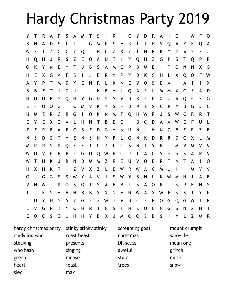 GRINCH Word Scramble WordMint