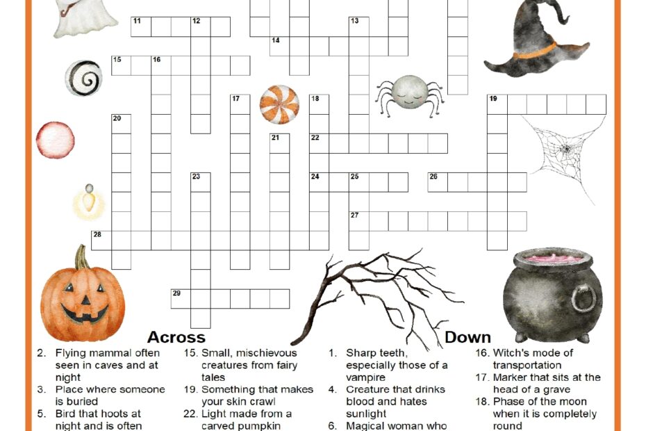 Halloween Crossword Puzzles