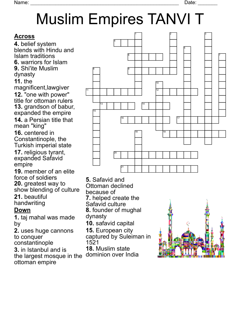 History Crossword WordMint