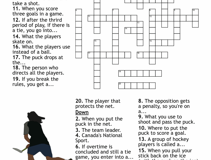 Hockey Crossword WordMint