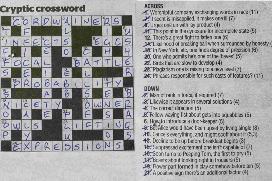 How To Do Cryptic Crosswords Bennettarium