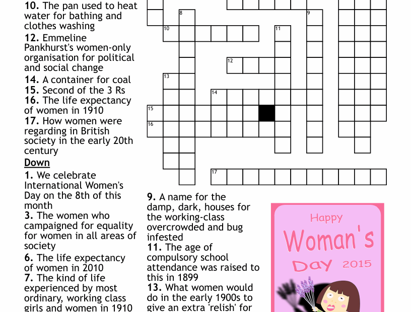 International Women s Day Crossword WordMint