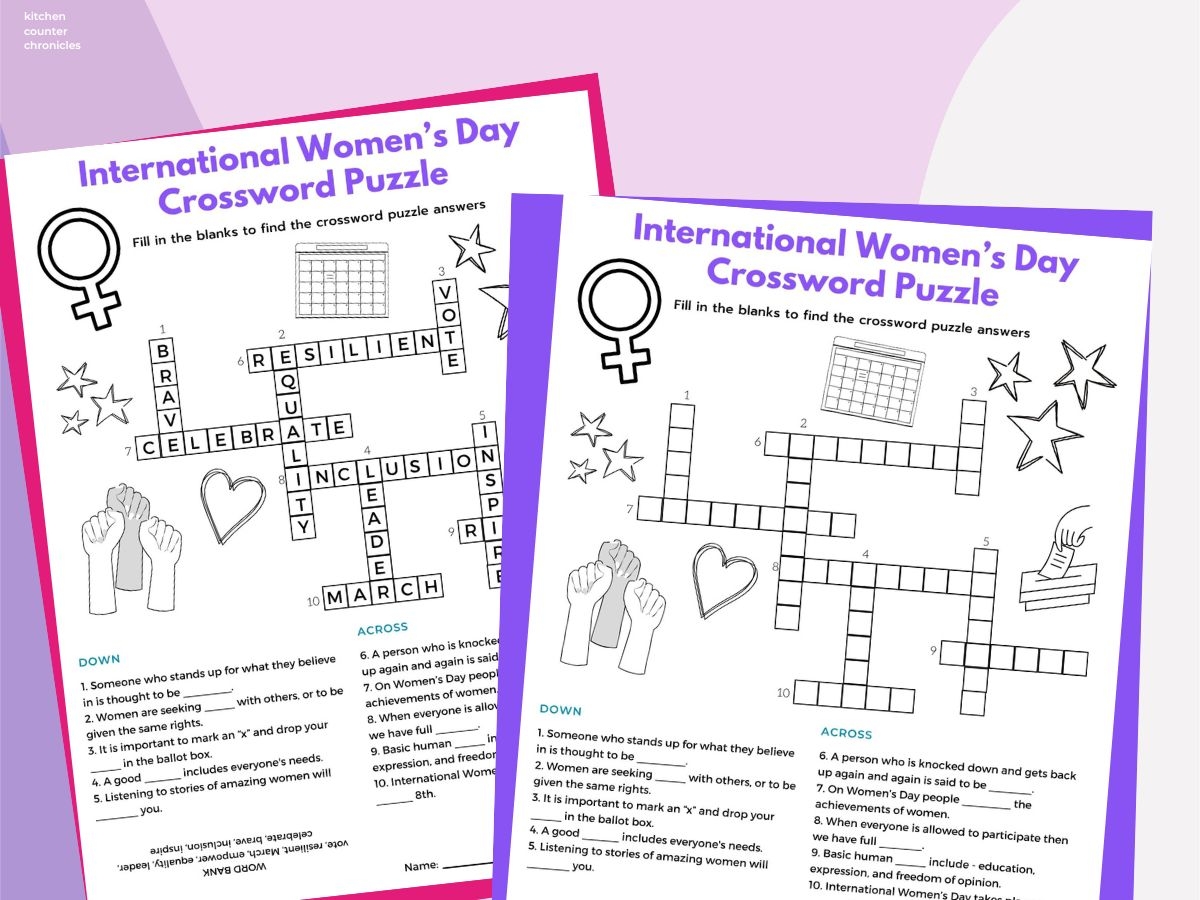 International Women s Day Word Games