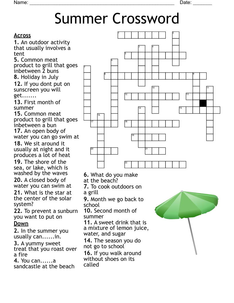 June Crossword WordMint