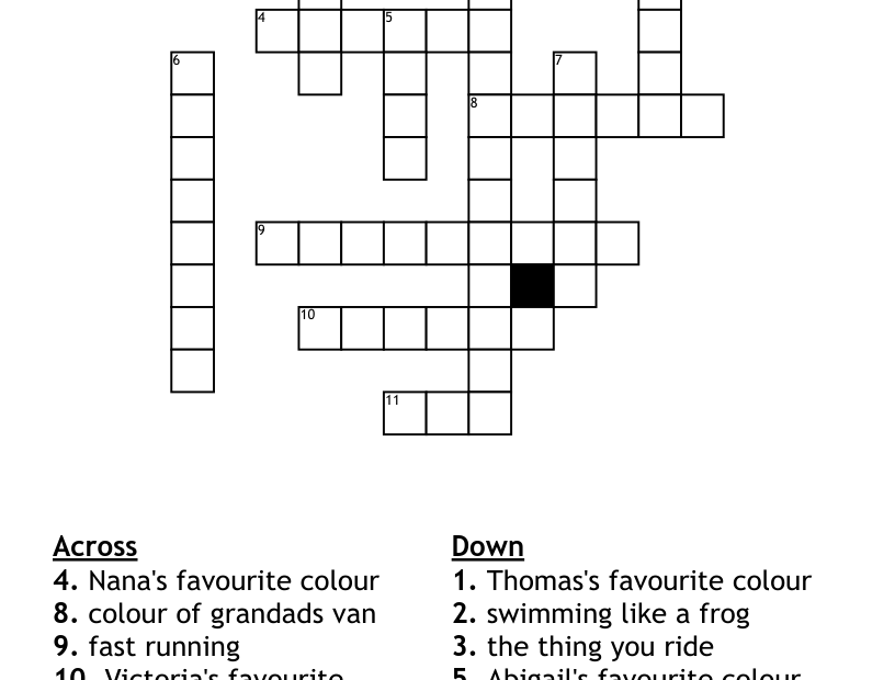 Kids Crossword Puzzle WordMint