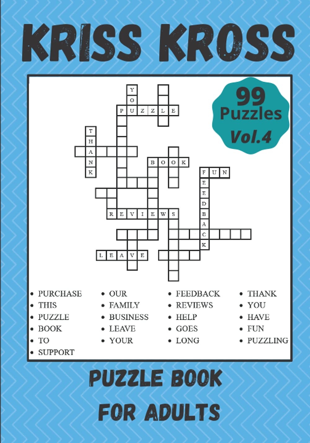 Kriss Kross Puzzle Book For Adults Criss Cross Crossword Workbook Desertcart Seychelles