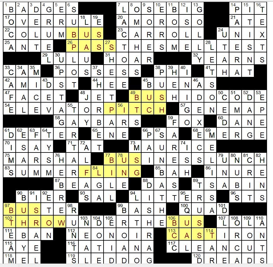 L A Times Crossword Corner Sunday August 18 2024 Rebecca Goldstein
