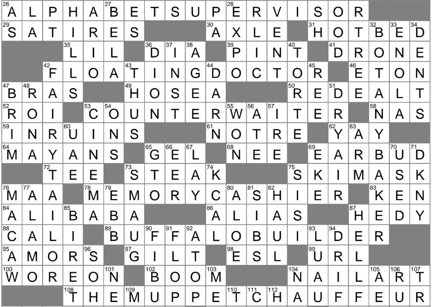 LA Times Crossword 18 May 25 Sunday LAXCrossword