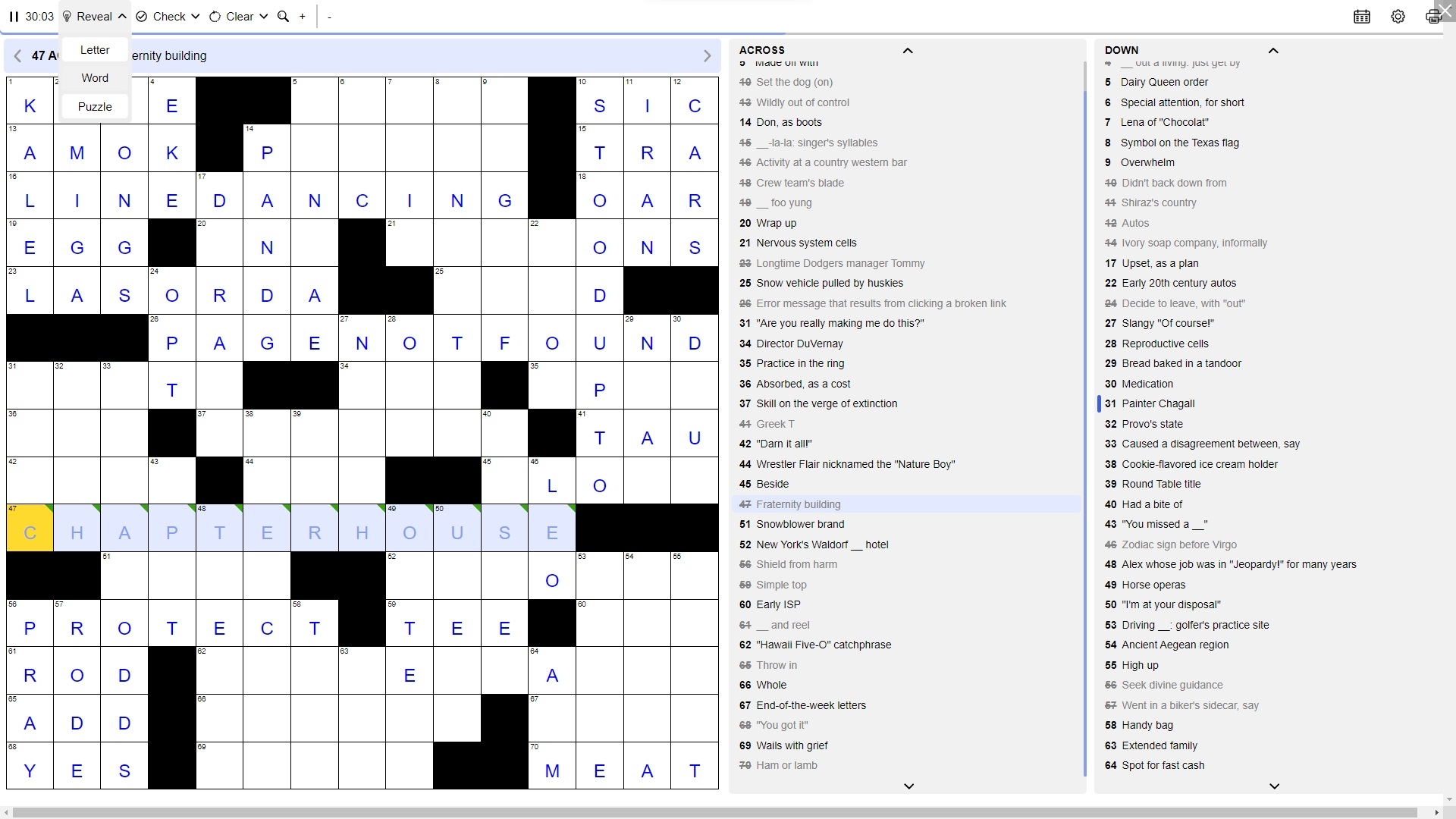 LA Times Crossword Play Online On SilverGames 