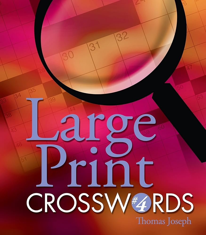 Large Print Crosswords 4 Joseph Thomas 9781402712388 Amazon 