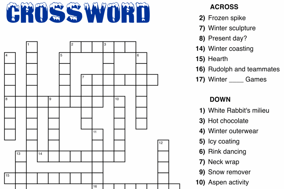 Large Print Easy Crossword Puzzles 10 Free PDF Printables Worksheets Library