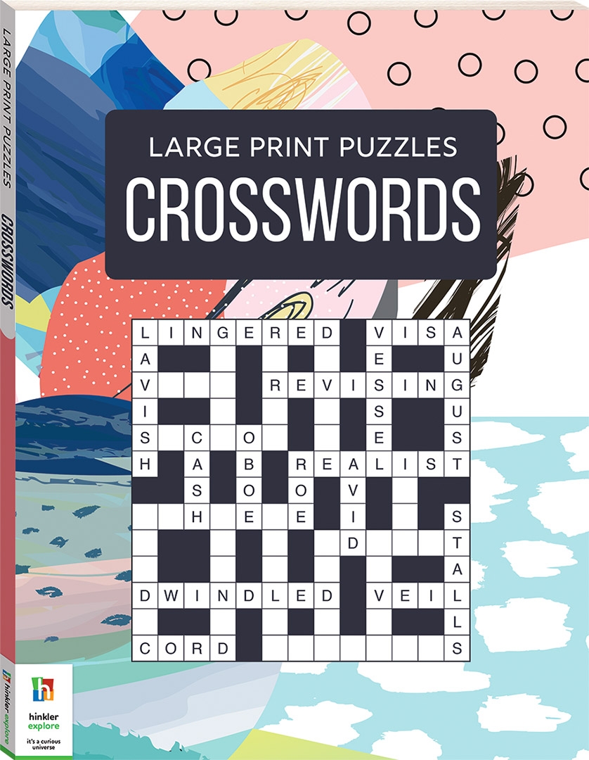 Large Print Puzzles Crossword Puzzle Books Books Adult Hinkler