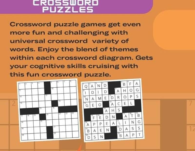 Large Print Universal Crossword Puzzles Variety Crossword Puzzle