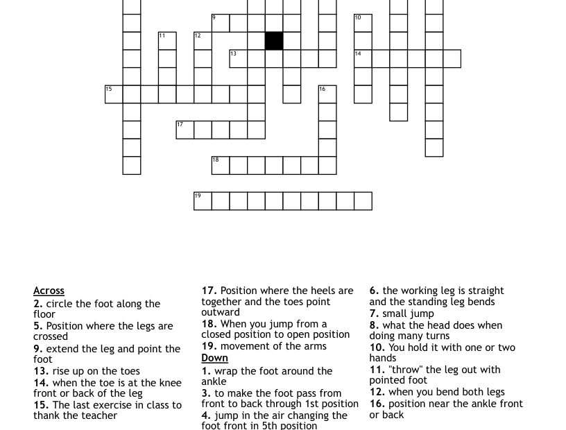 Level A Beginner Crossword WordMint