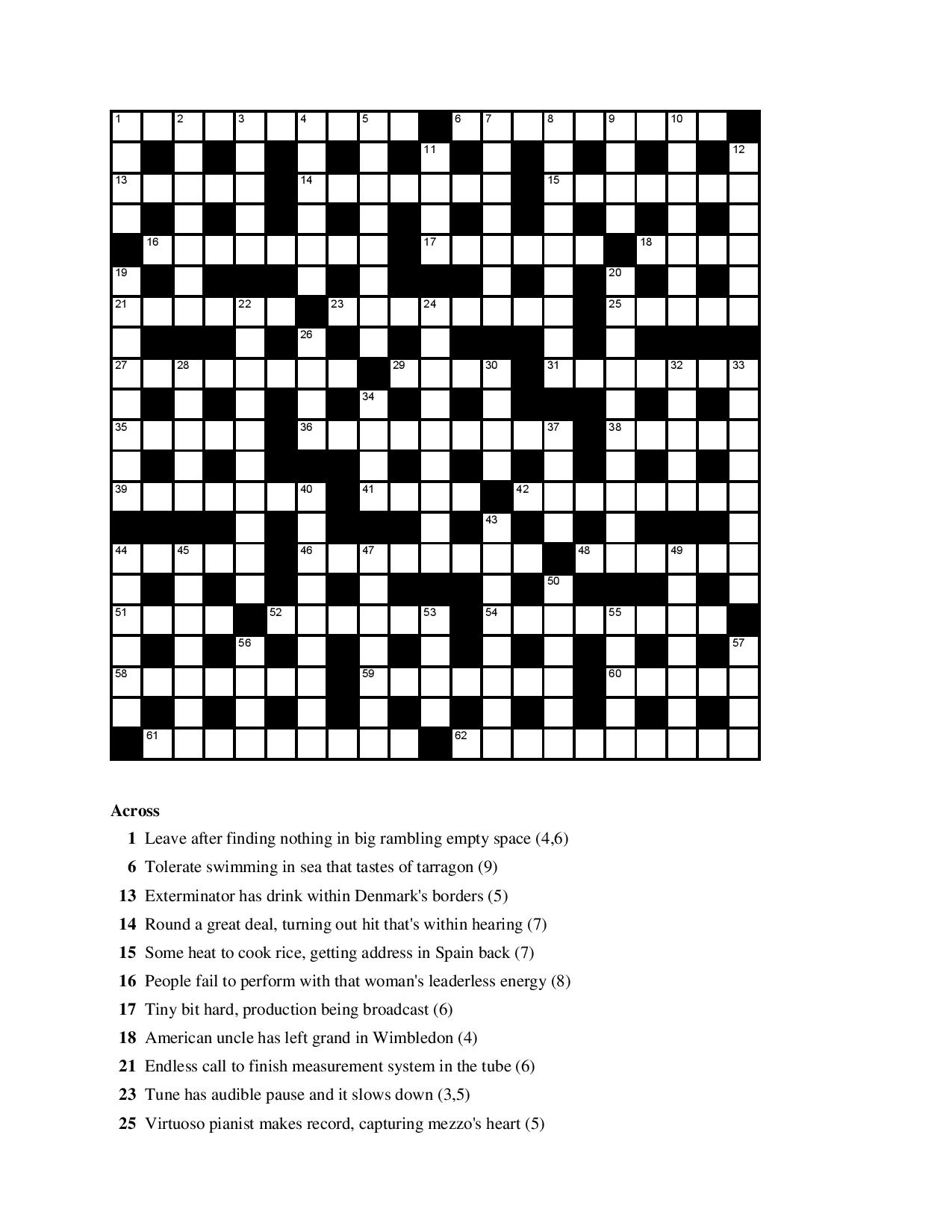 Marc Breman Worlds Hardest Cryptic Crossword Worksheets Library