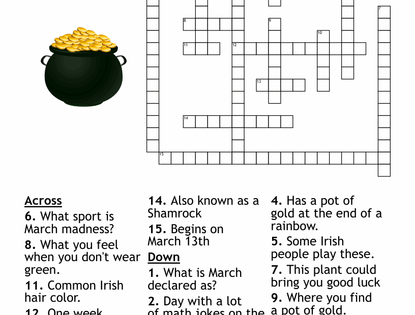 March Crossword WordMint