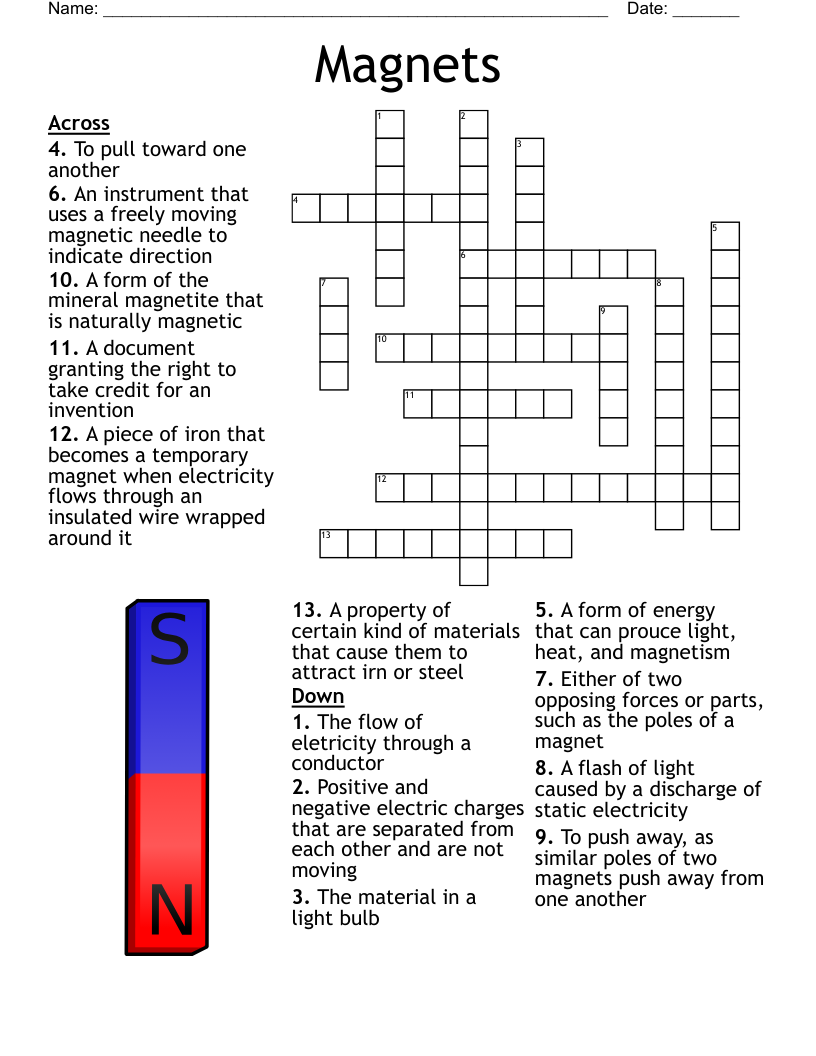 Material Science Puzzle Crossword WordMint