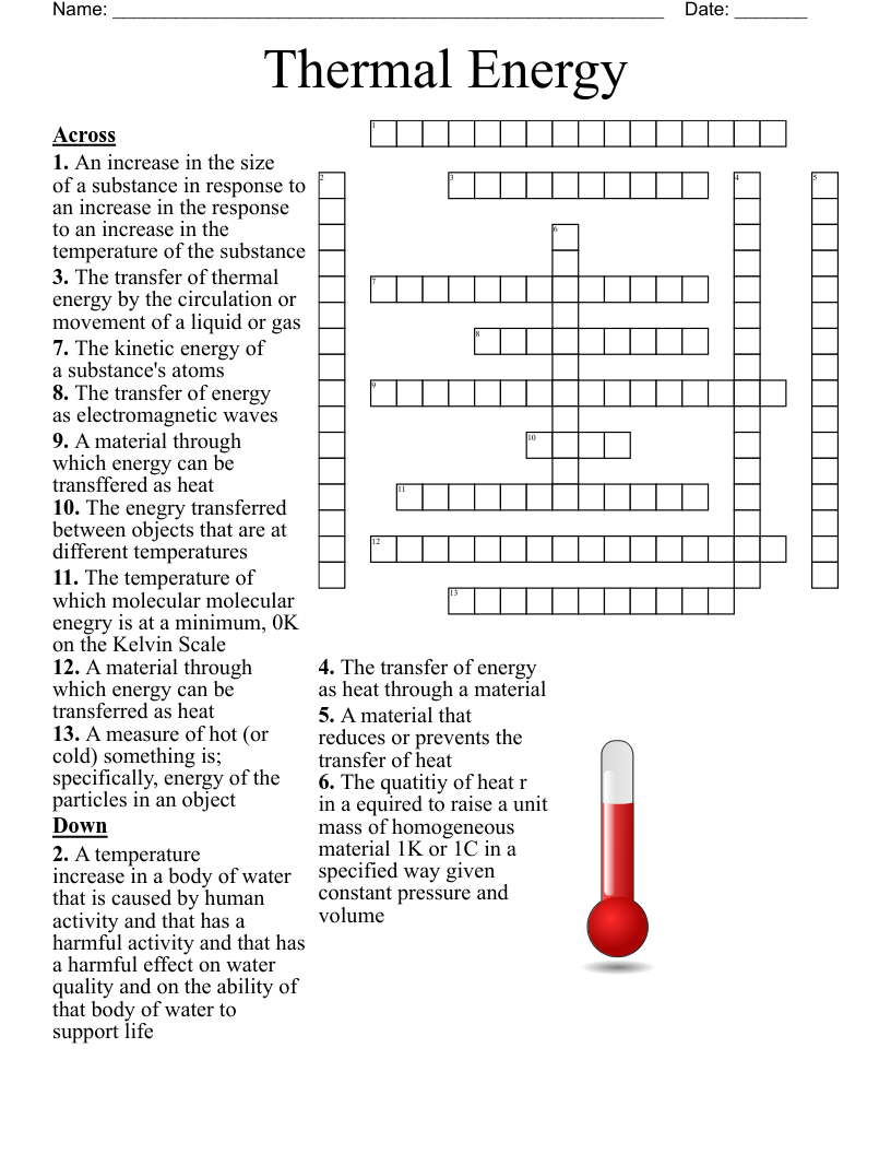 Material Science Puzzle Crossword WordMint