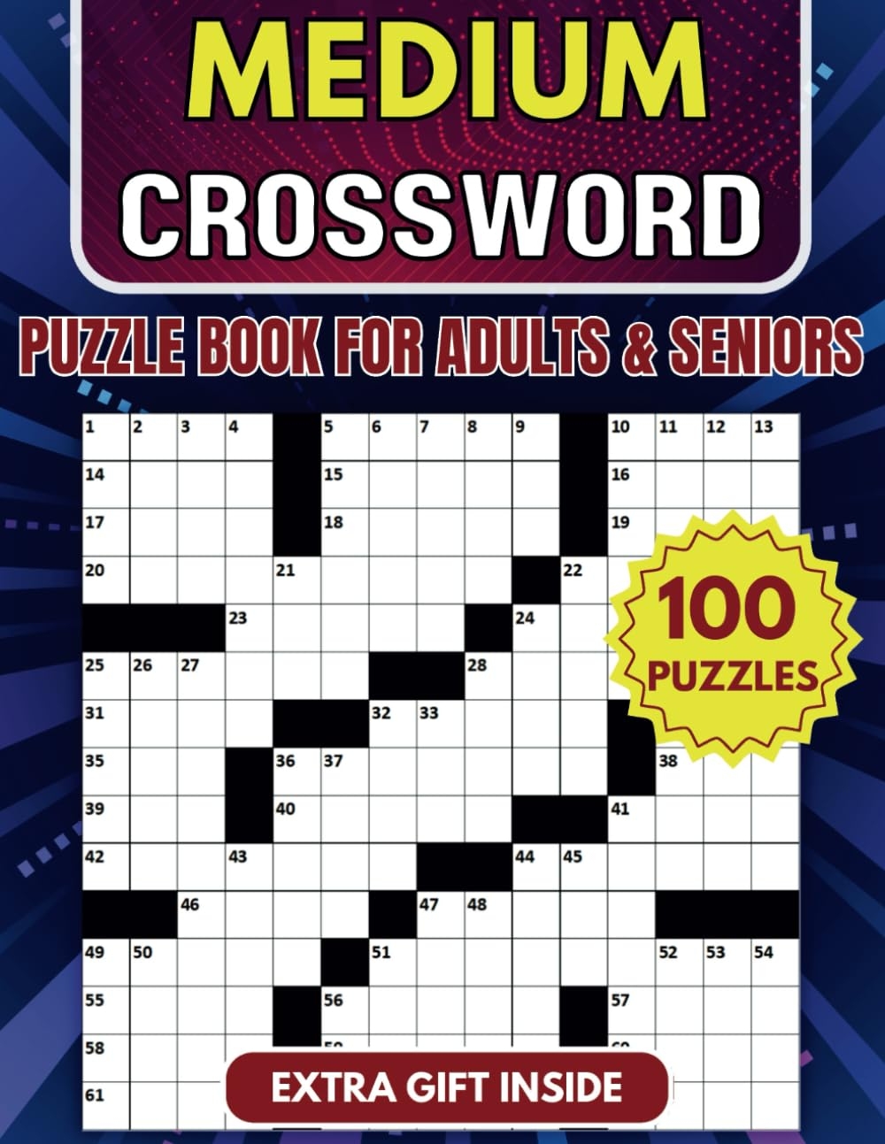 Medium Crossword Puzzle Book For Adults And Seniors Kuwait Ubuy