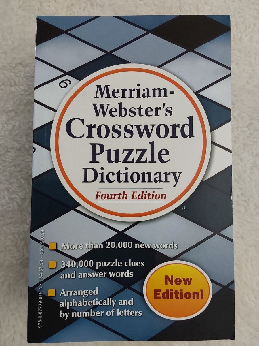 Merriam Webster s Crossword Puzzle Dictionary Fourth Edition New Words