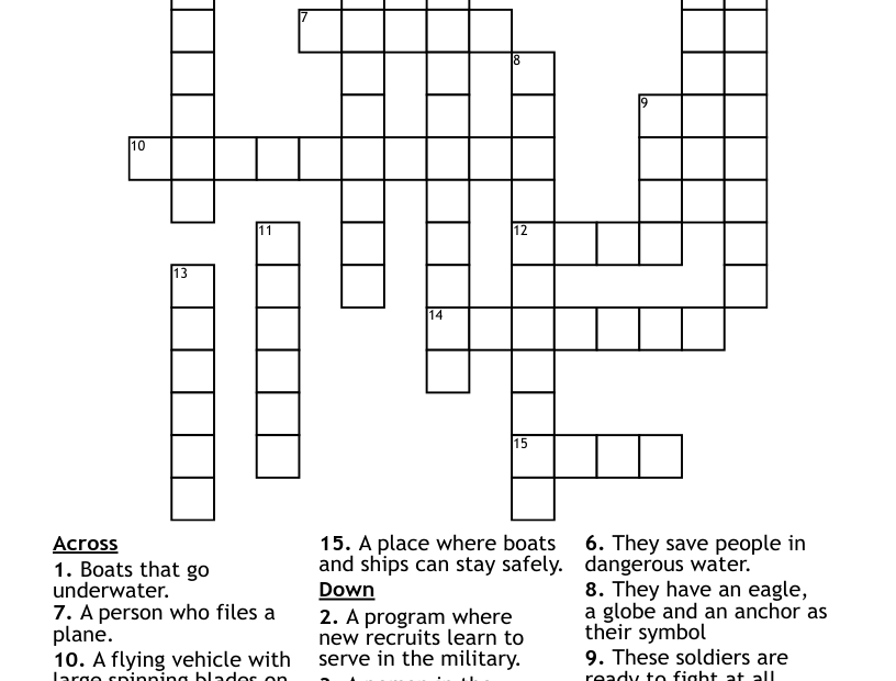 Military Crossword WordMint