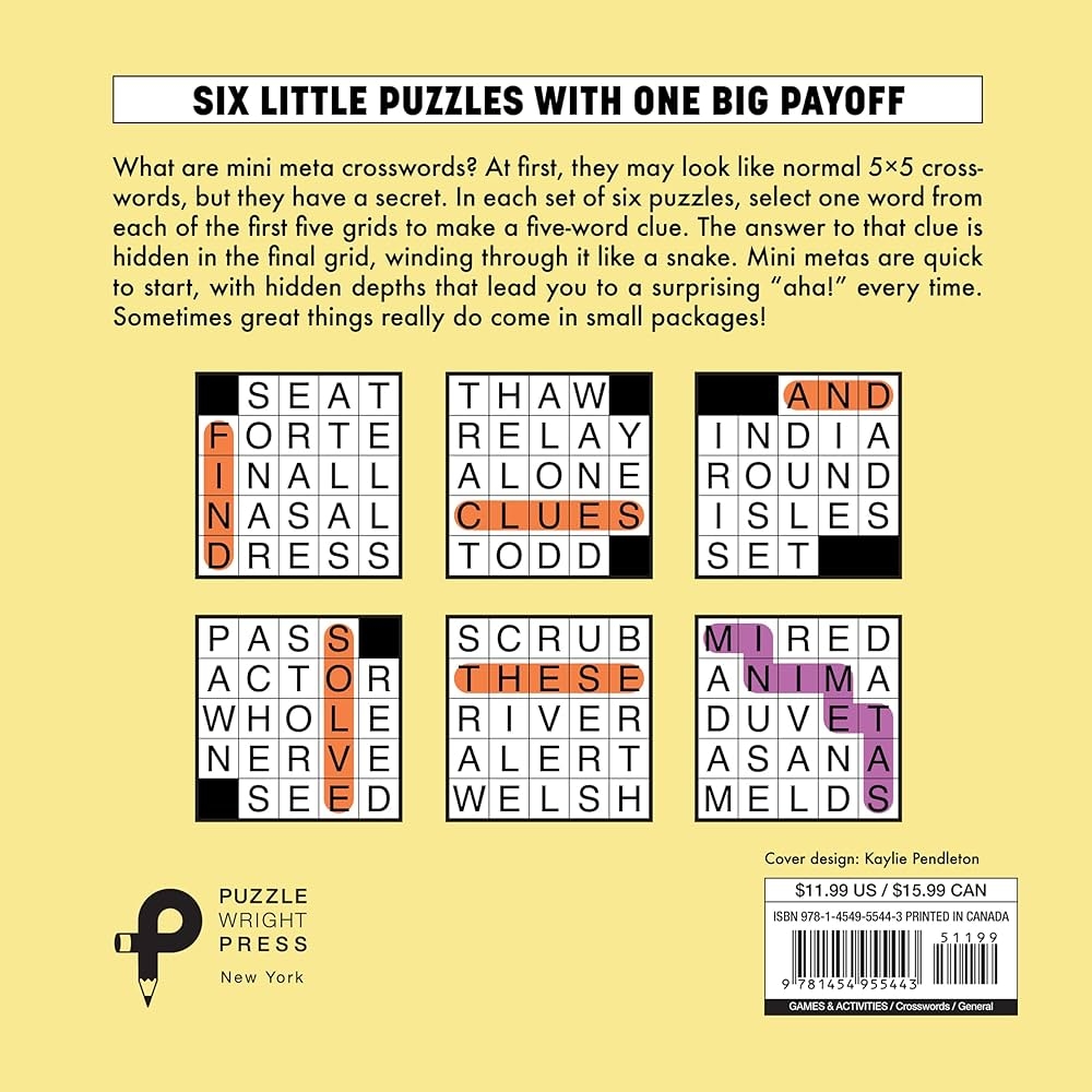 Mini Meta Crosswords As Seen In The Washington Post Muller Pete 