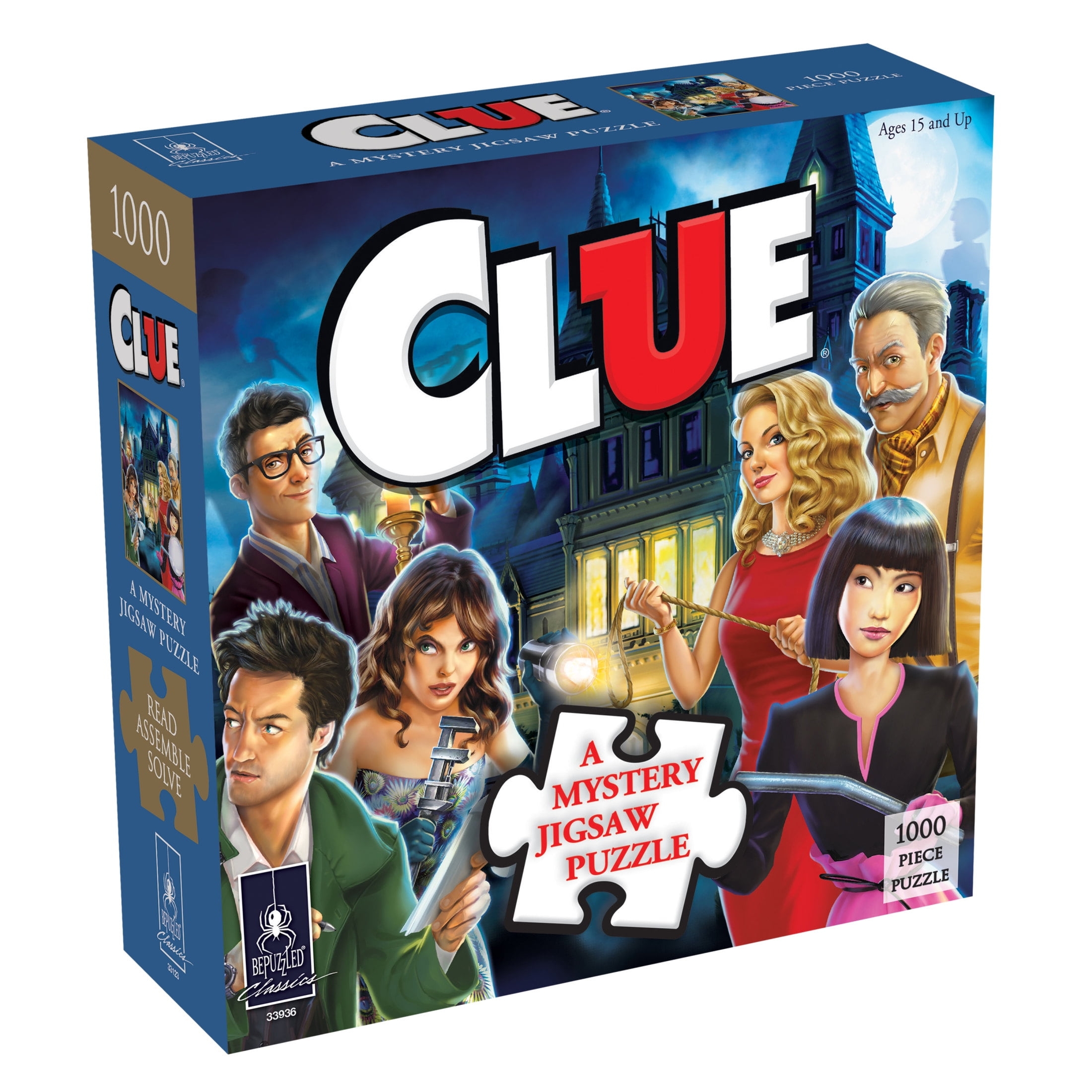Murder Mystery Party Classic Mystery Jigsaw Puzzle Clue 1 000 Piece Jigsaw Puzzle Based On The Popular Hasbro Board Game