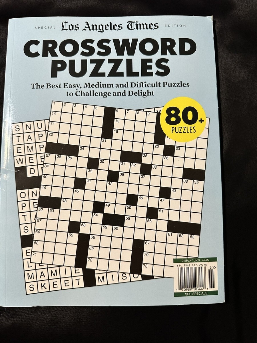 New Los Angeles Times Special Edition Crossword Puzzles Easy Med U0026 Difficult