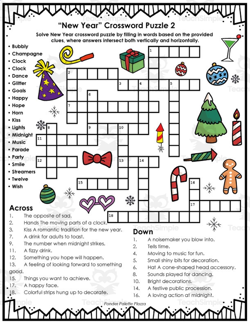 New Year Crossword Puzzles Answers