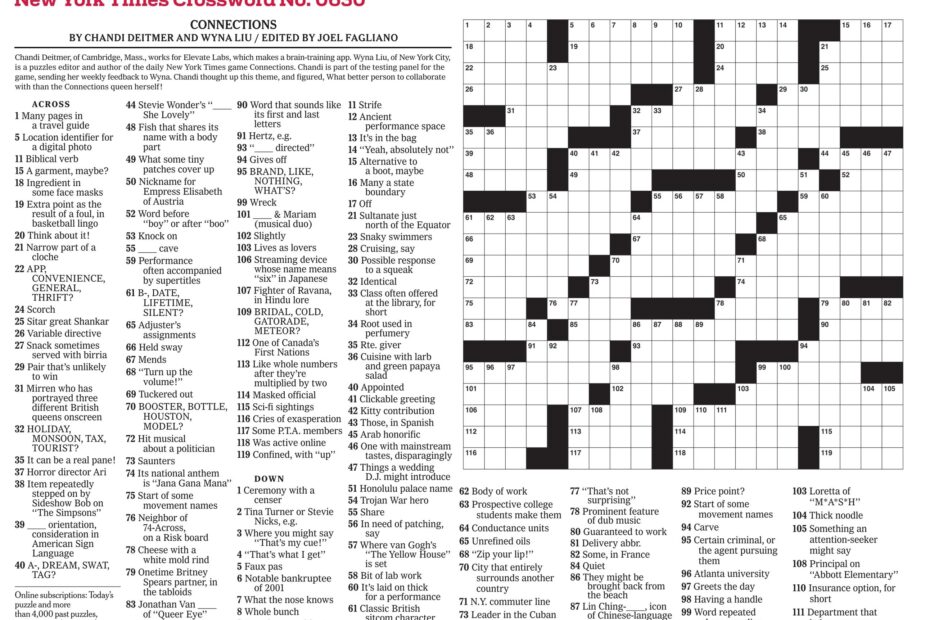 New York Times Daily Crossword Puzzles