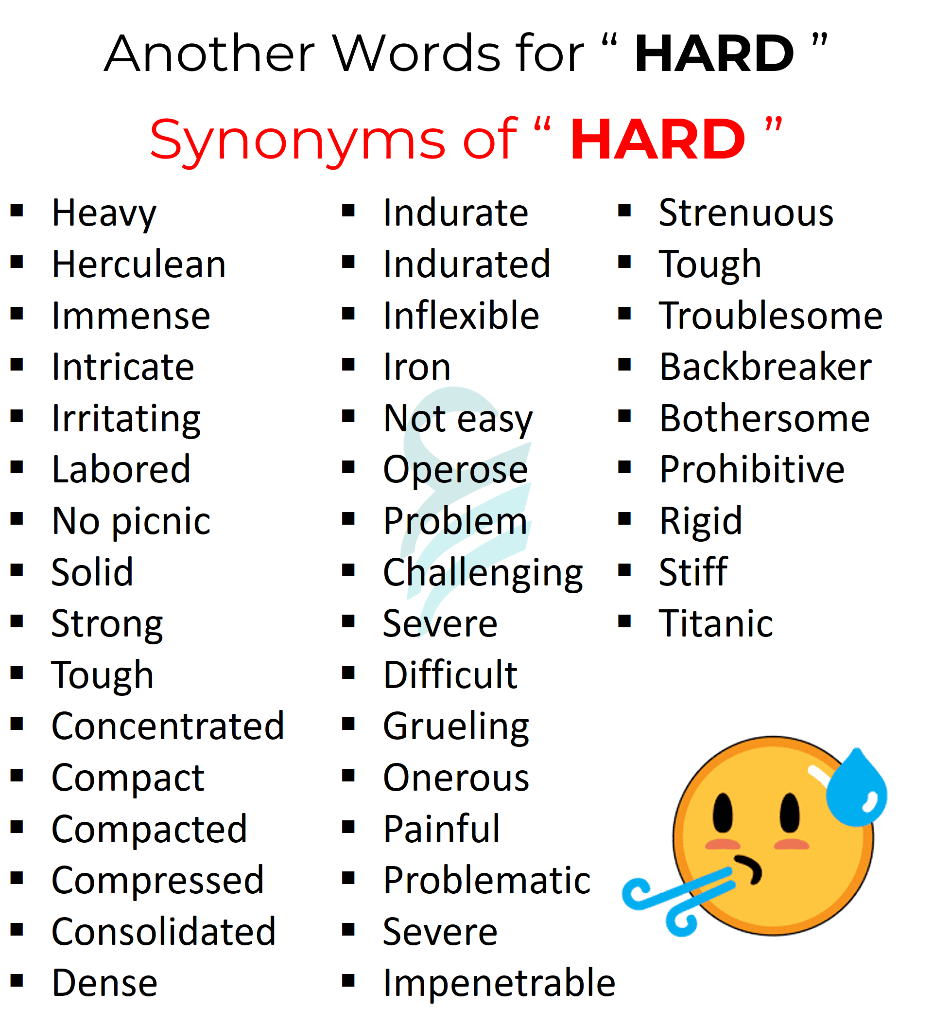 Other Ways To Say Hard Synonyms Of Hard In English Englishilm