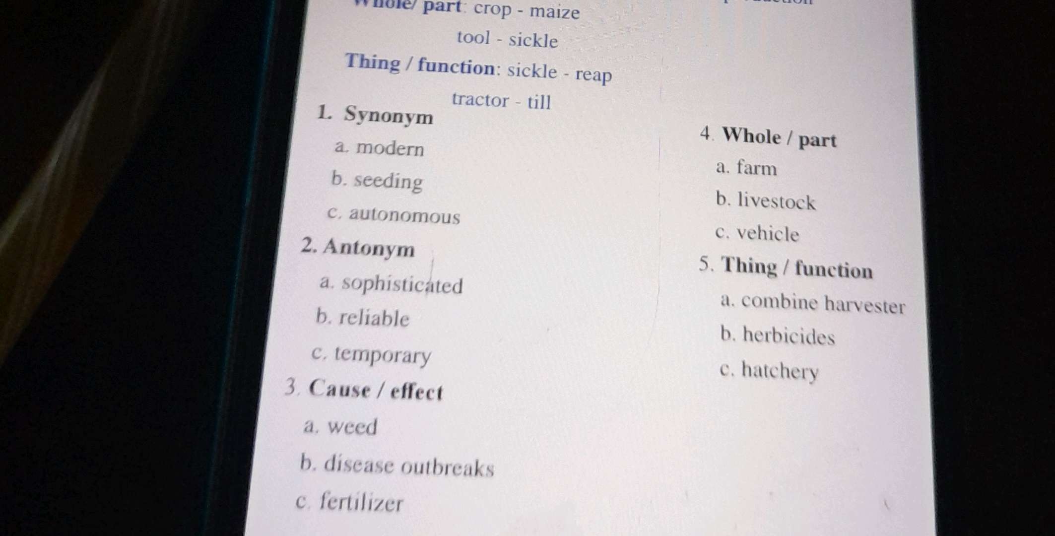 Part Crop Maize Tool Sickle Thing StudyX