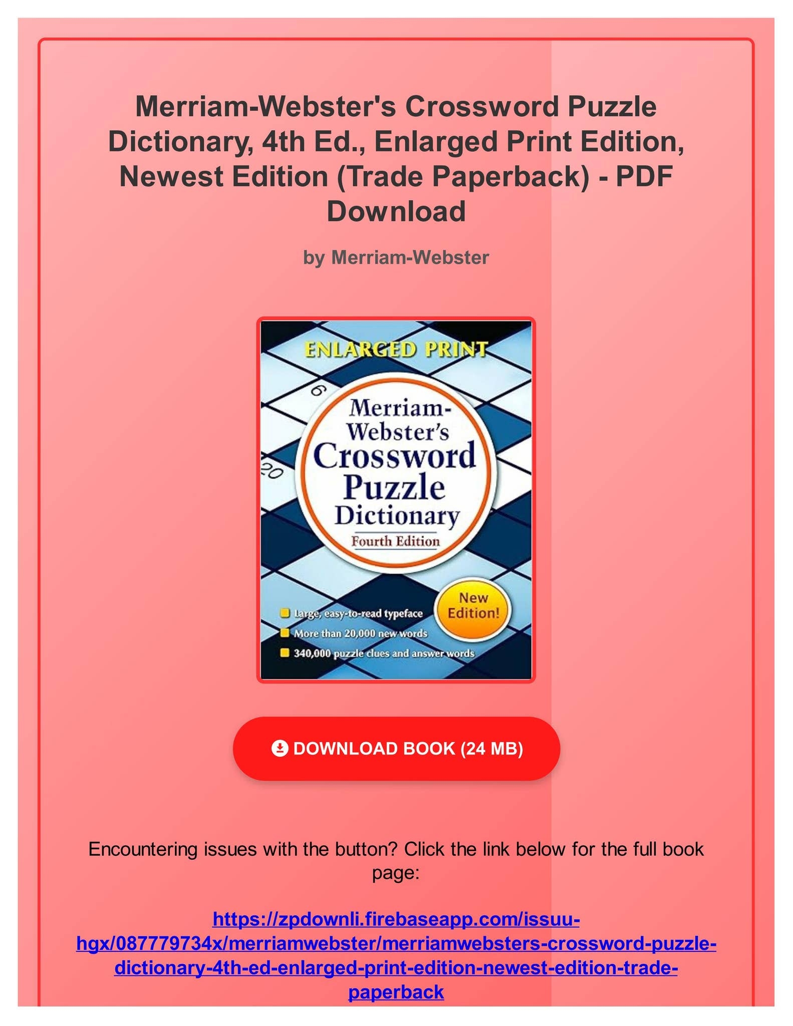 PDF Merriam Websteru0026 39 s Crossword Puzzle Dictionary 4th Ed 