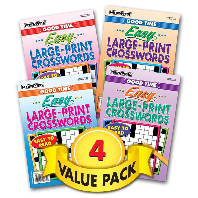 Penny Dell Easy as Pie Large Print Crosswords 4 pk EBay