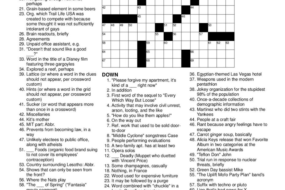 Premier Sunday Crossword Off 51 Www nerimindia