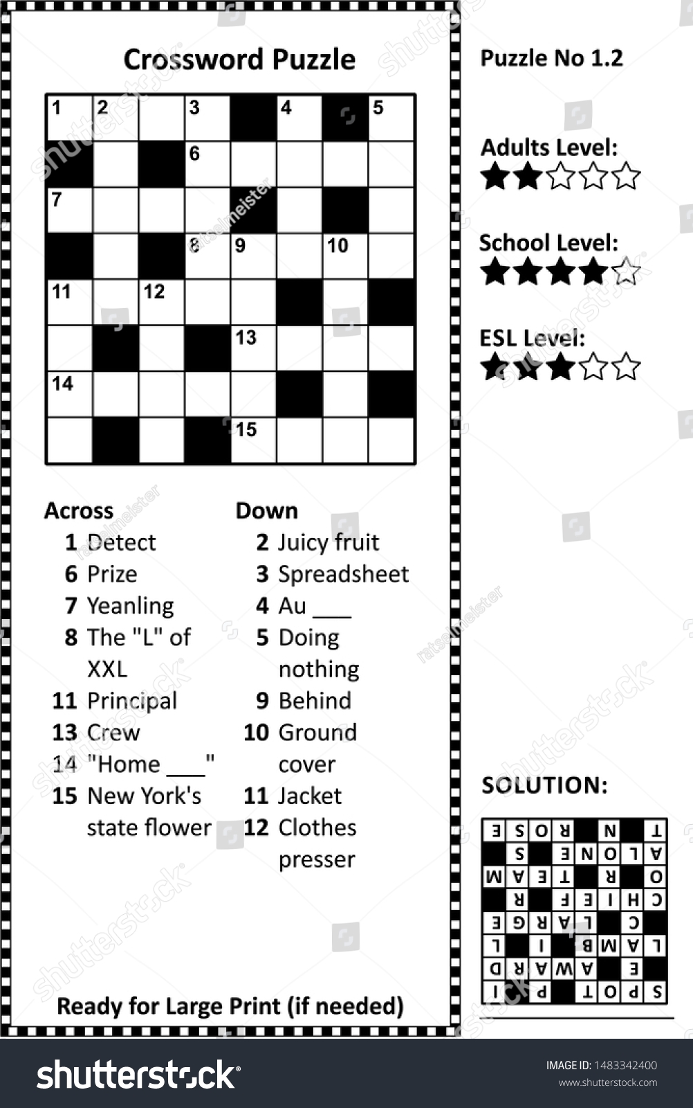 Print At Home Quick And Easy Crossword