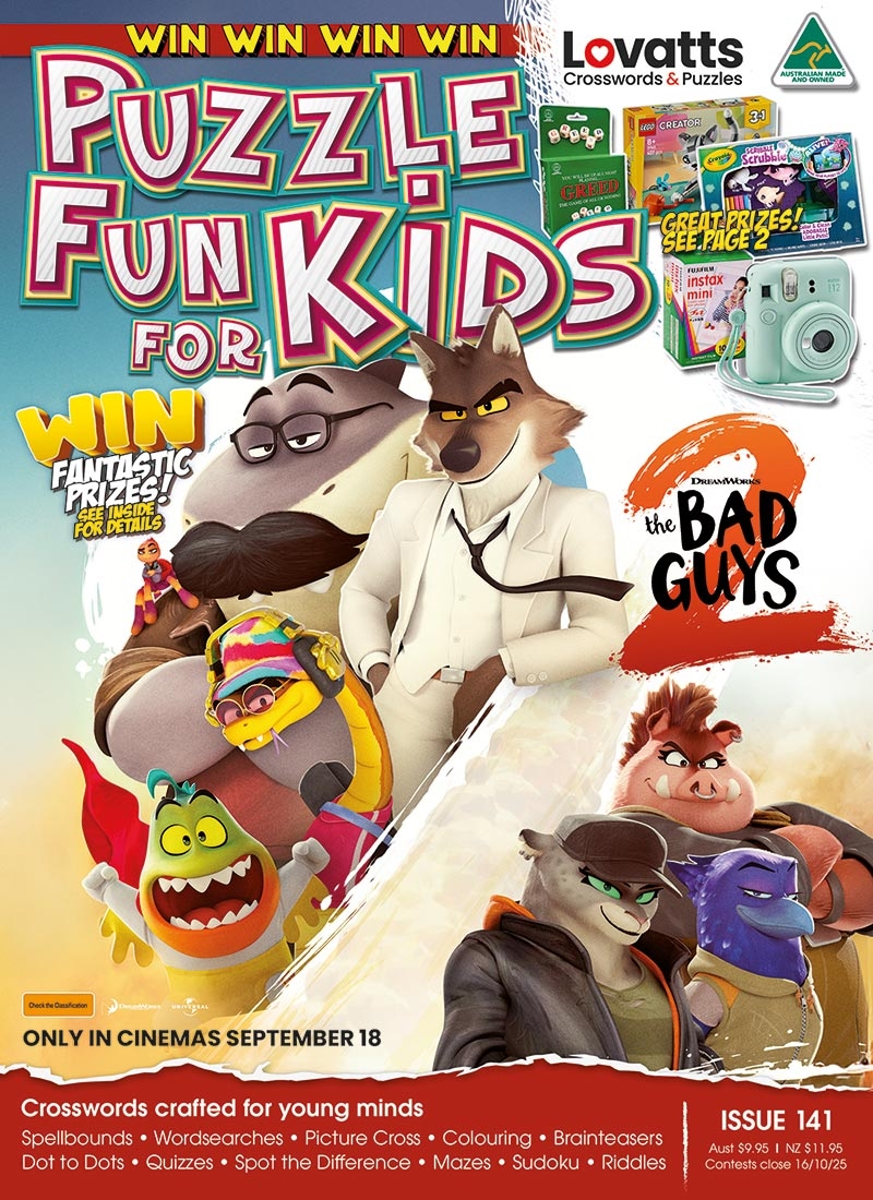 Puzzle Fun For Kids Magazine Lovatts Crossword Puzzles Games 