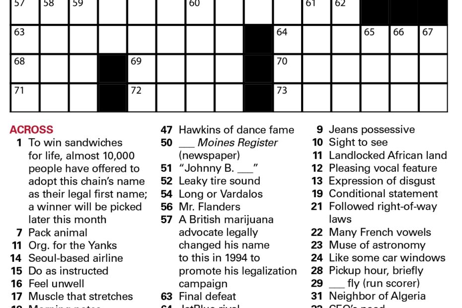 Puzzles Printable Crossword Issue August 25 2023 The Week