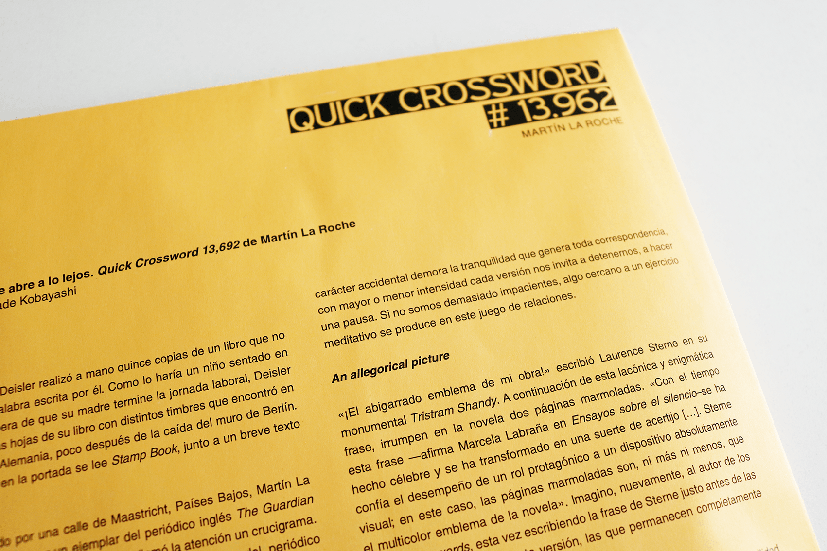 Quick Crossword N 13 692 Mart n La Roche Naranja Publicaciones