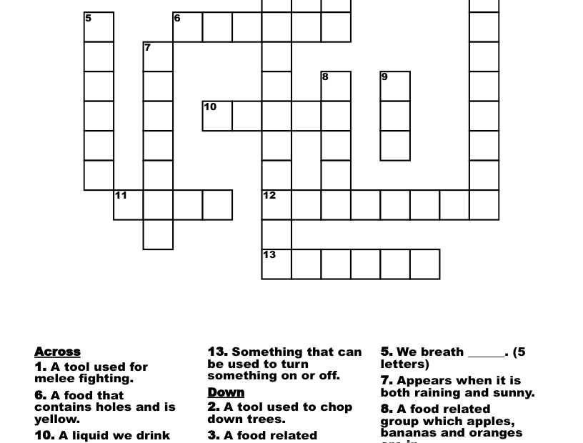 Random Words Crossword WordMint