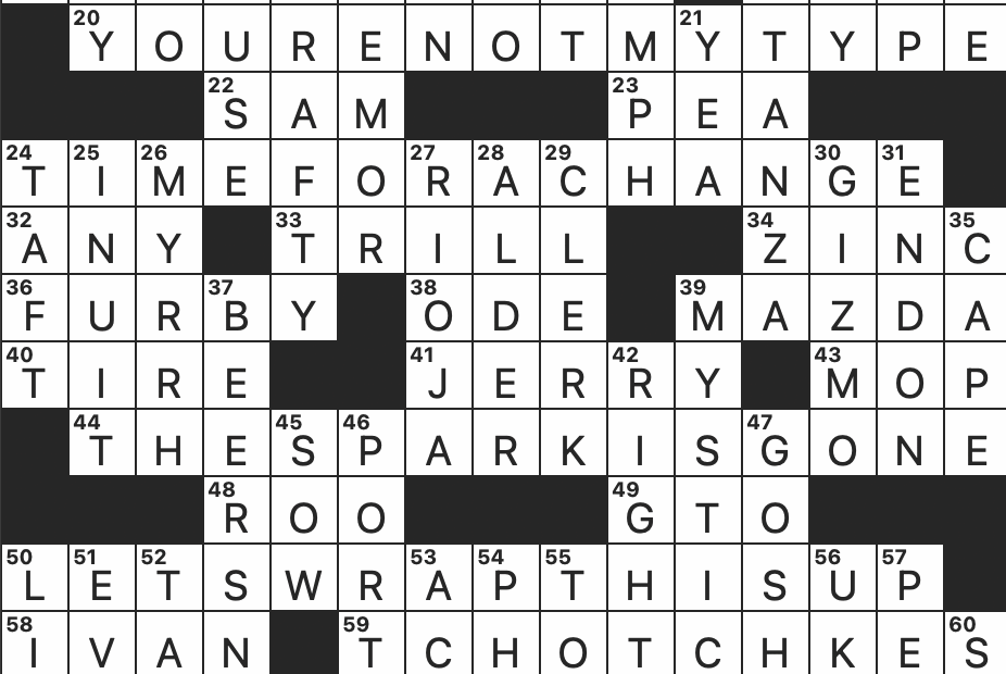 Rex Parker Does The NYT Crossword Puzzle Once faddish Robotic Toy